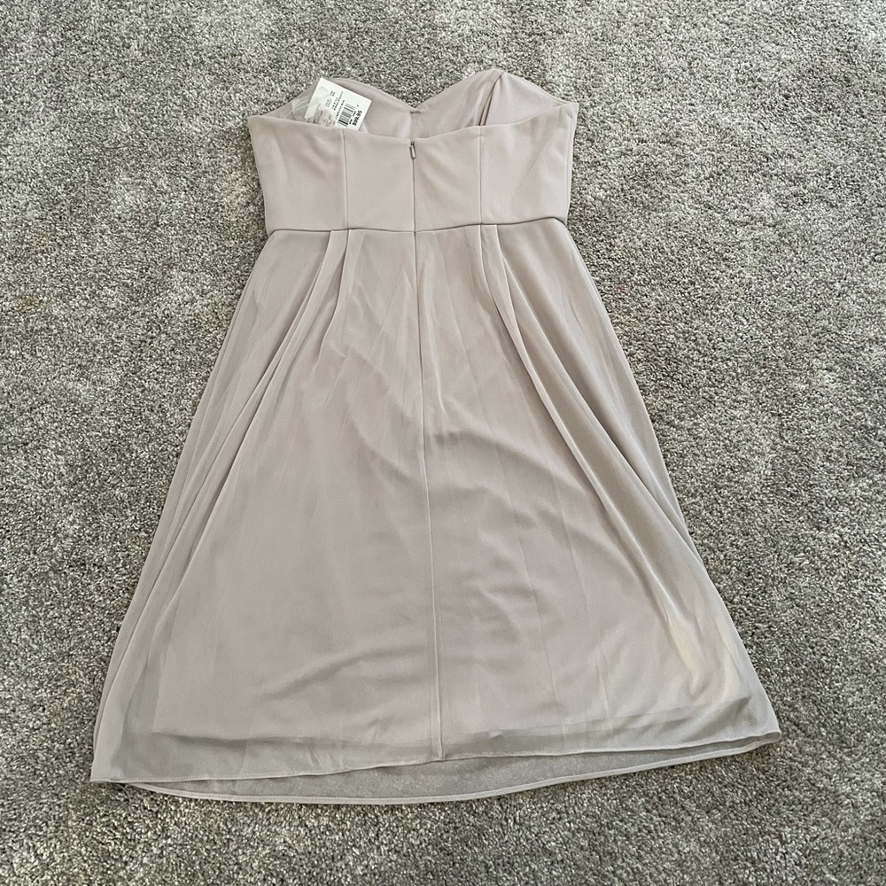David’s bridal strapless bridesmaids dress